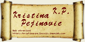 Kristina Pejinović vizit kartica